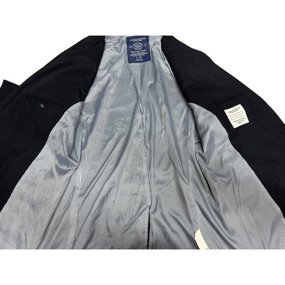"AMERICAN EAGLE OUTFITTERS" Mens Blazer SZ L Recycled Wool Blend Academia Preppy - Picture 5 of 8
